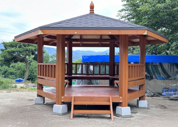 육각정자 벤치형